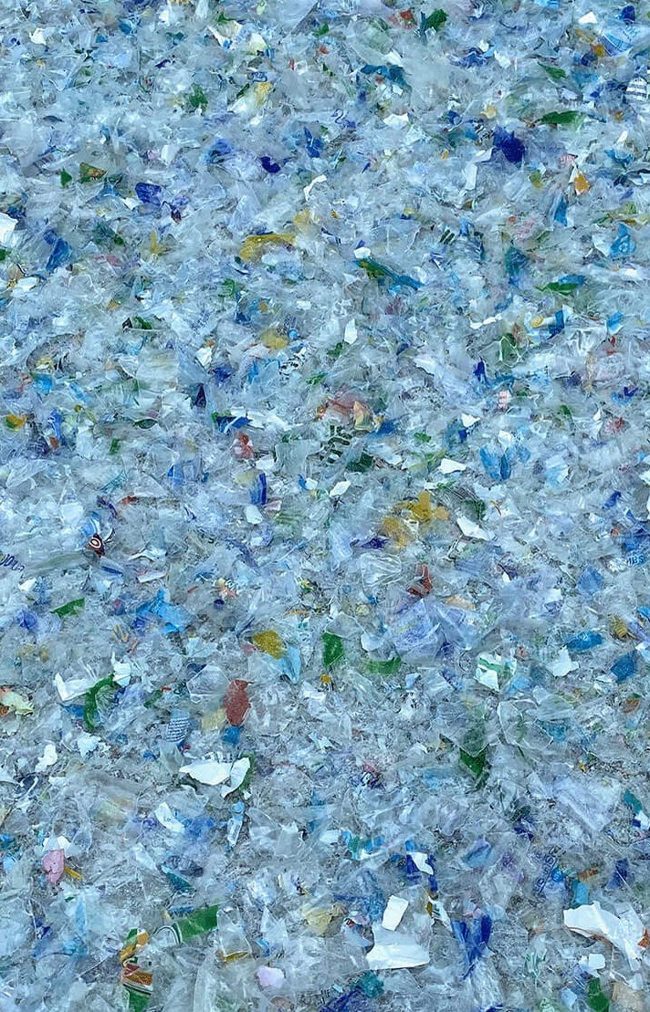 PET Flakes Detailaufnahme
