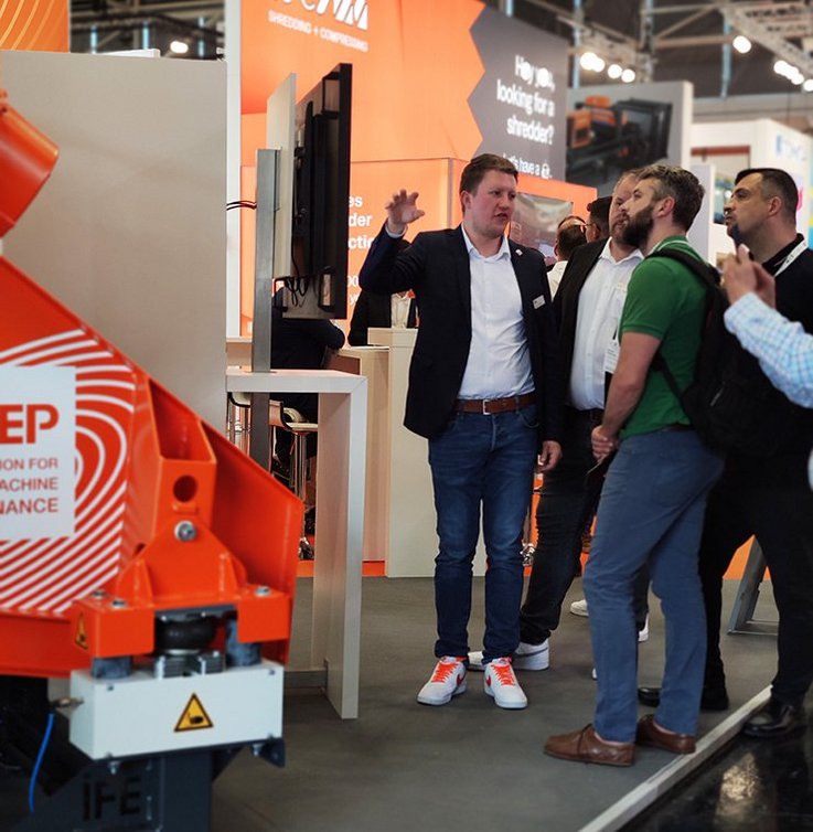 Siebmaschine und Touchscreen mit Workbench in Benutzung